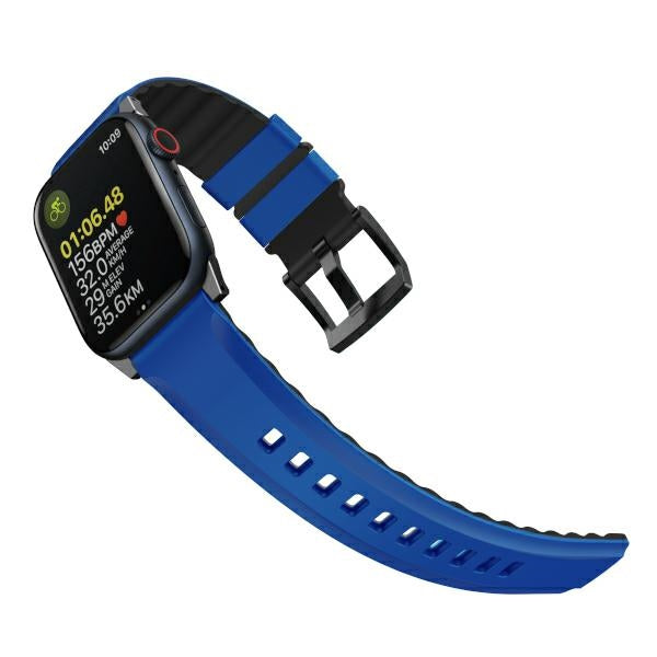Uniq Linus Airosoft Silicone Strap for Apple Watch 1/2/3/4/5/6/7/8/SE/SE2/Ultra 42/44/45/49mm - Blue