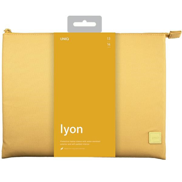 Uniq Lyon Waterproof RPET case for a 14" laptop - yellow
