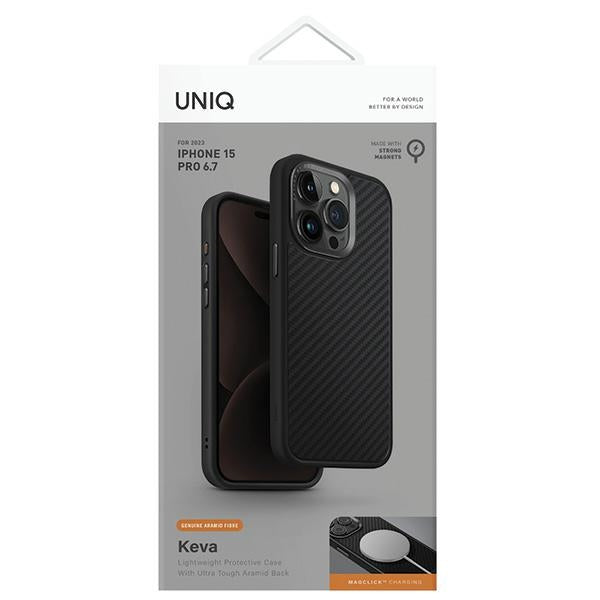 Uniq Keva Magclick Charging case for iPhone 15 Pro Max - black