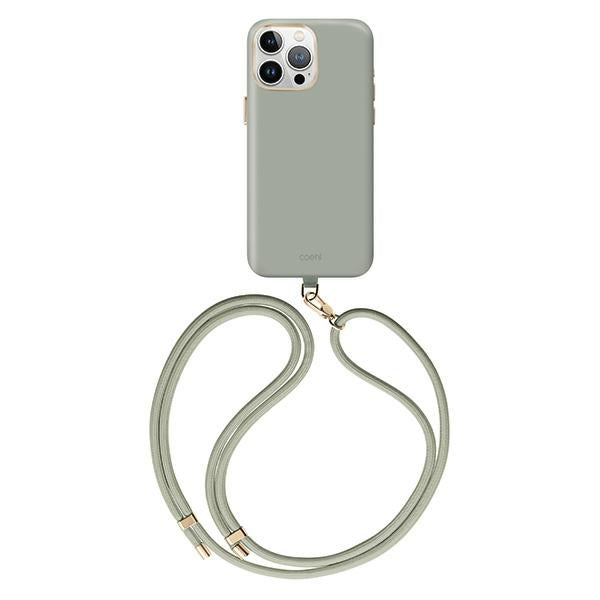 Uniq Coehl Creme Magnetic Charging case for iPhone 15 Pro - sage