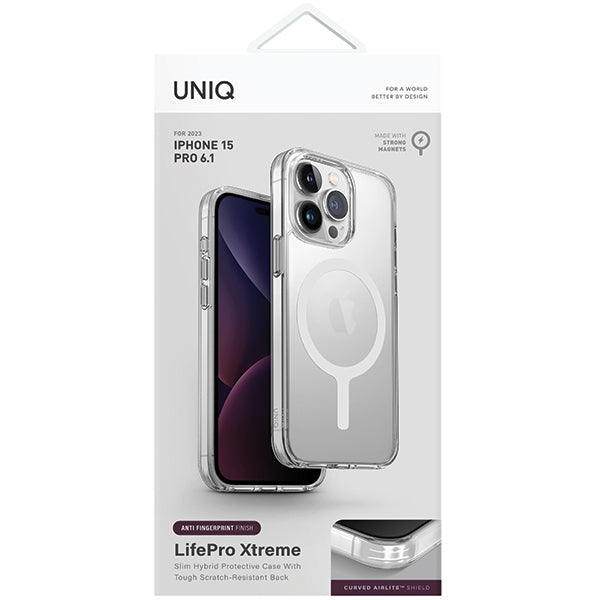 Uniq LifePro Xtreme Magclick Charging case for iPhone 15 Pro - transparent
