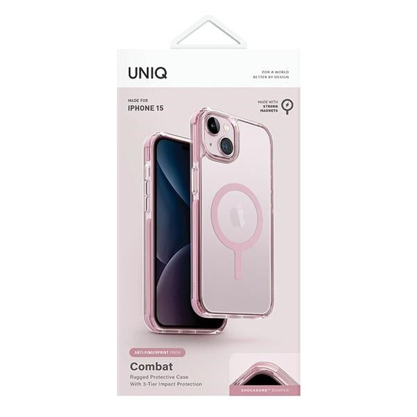 Uniq Combat Magclick Charging case for iPhone 15 / 14 / 13 - pink