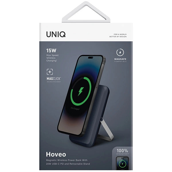 Powerbank Uniq Hoveo magnetic 5000mAh USB-C 20W PD - blue