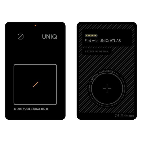 Uniq NFC locator Atlas gray/graphite Uniq-ATLASCARDTRK-GRAPHITE