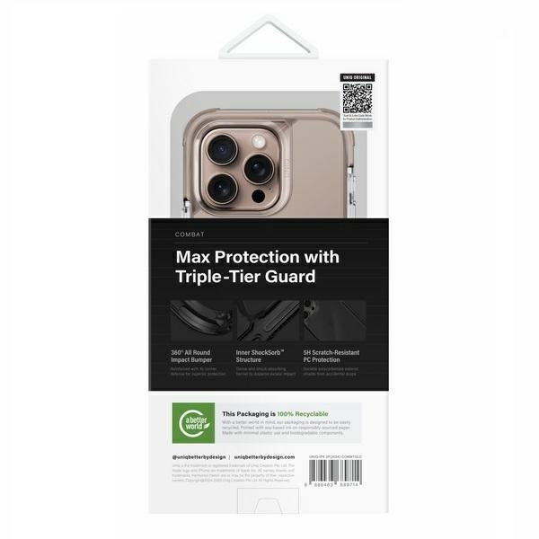 Uniq Combat iPhone 16 Pro 6.3" Magclick Charging case gold/taupe gold