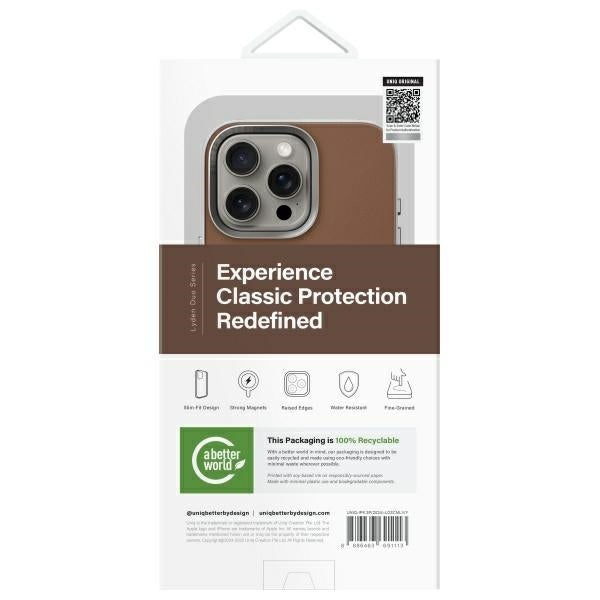 Uniq Lyden DS iPhone 16 Pro 6.3" Magclick Charging Case Caramel/Caramel-Ivory