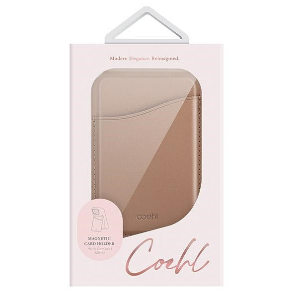 Uniq Coehl Esme Magnetic Wallet with Mirror and Stand Beige/Dusty Nude