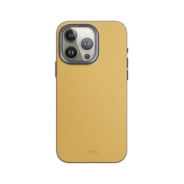 Uniq Lyden DS iPhone 15 Pro Max 6.7" Magclick Charging case yellow-gray/canary yellow-flint gray