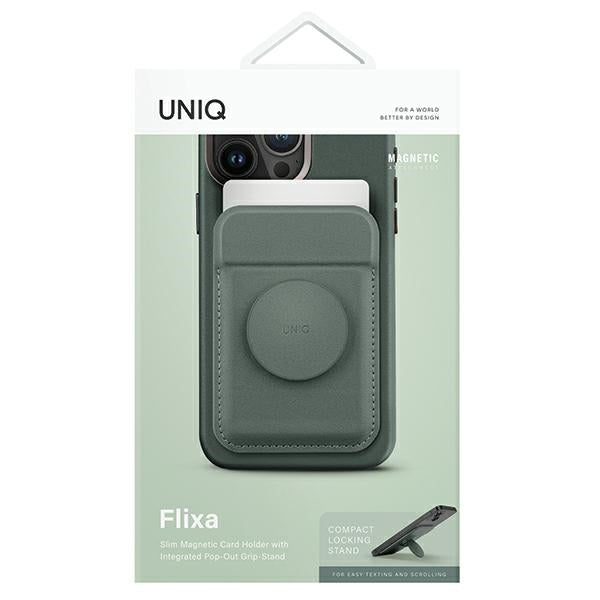 Uniq Flixa Magnetic Card Wallet with Stand Green/Lichen Green MagSafe