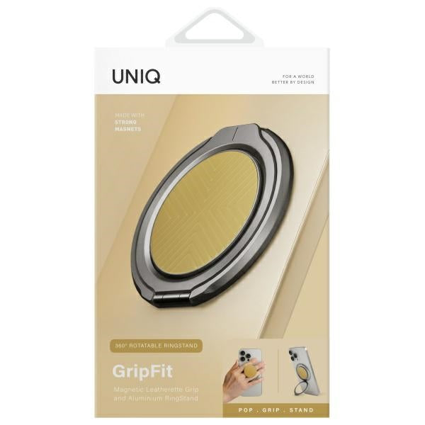 Uniq Gripfit 360 Magnetic Mount&amp;Kickstand Magnetic Holder yellow/canary yellow