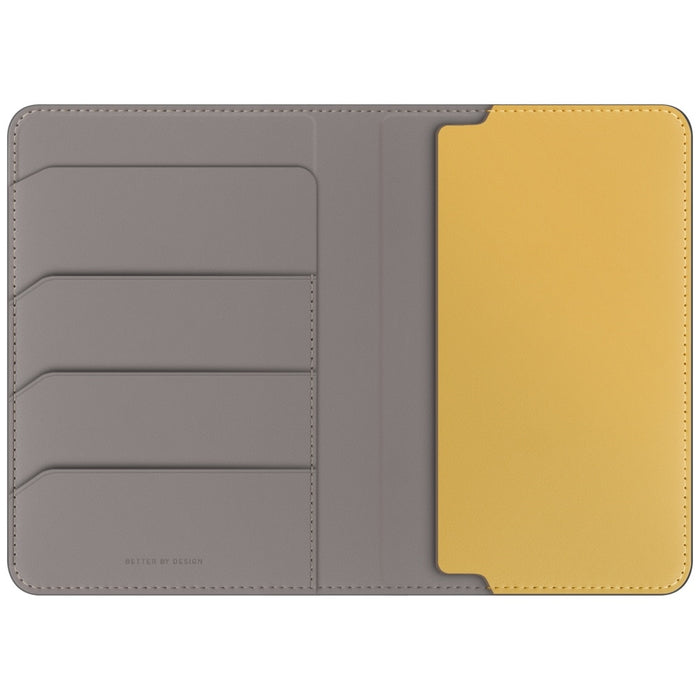 Uniq Belmont RFID Blocking Passport Case - Grey/Yellow