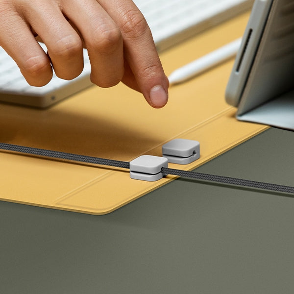Uniq Hagen Magnetic Desk Pad Double-Sided Yellow-Gray