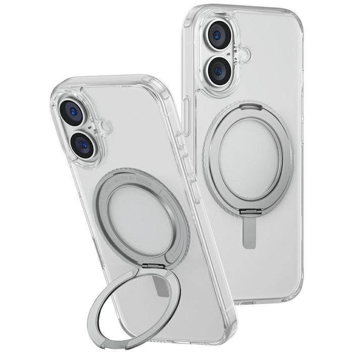 Uniq Swivix 360 Rotating Kickstand Case for iPhone 16 Plus - Transparent