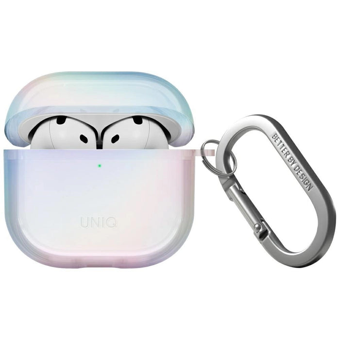 Uniq Iridescia case for AirPods 4 Hang Case - holo white