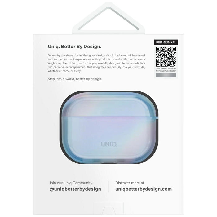 Uniq Iridescia case for AirPods Pro 2 Hang Case - holo blue
