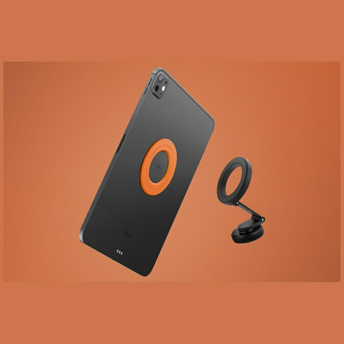 Uniq SnapMount Self-Adhesive Magnetic Holder - Orange and Black