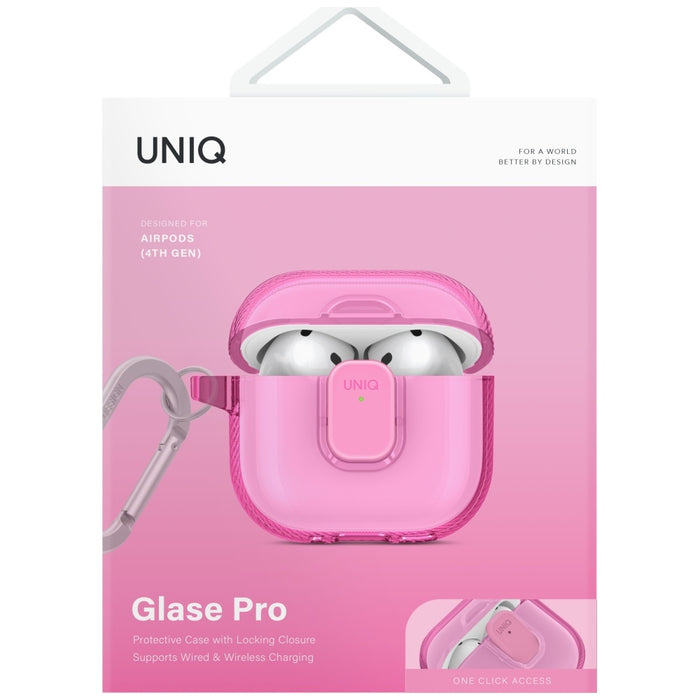 Uniq Glase Pro Case for AirPods 4 - Pink