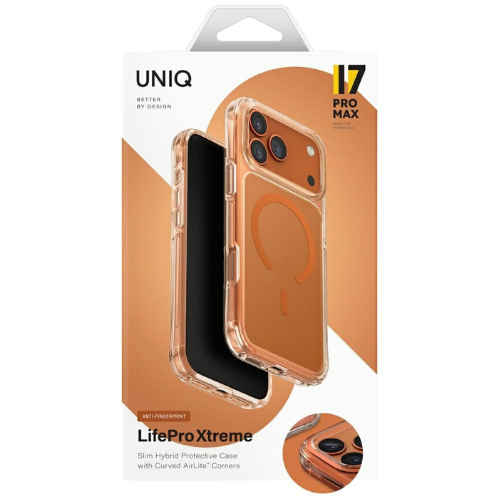 Uniq LifePro Xtreme Magclick Charging Case for iPhone 17 Pro Max - Orange
