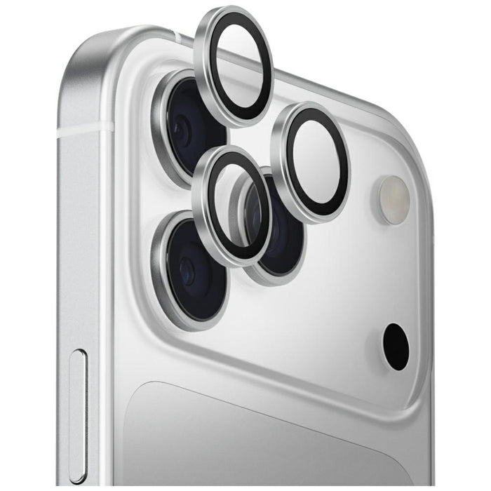 Uniq Optix Aluminum Camera Lens Protector for iPhone 17 Pro / iPhone 17 Pro Max with Applicator - Silver