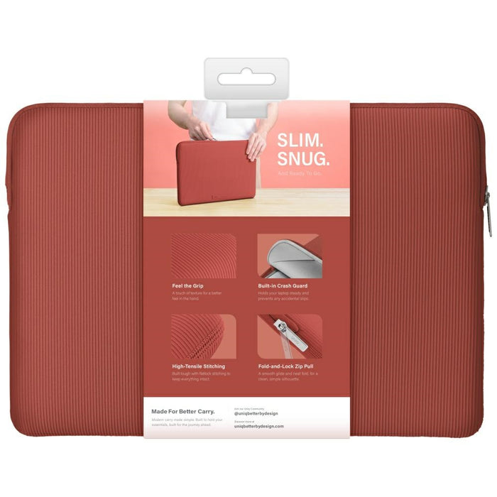 Uniq Cyprus Ridge Edition Laptop Sleeve for a 14&quot; water-resistant neoprene laptop - red