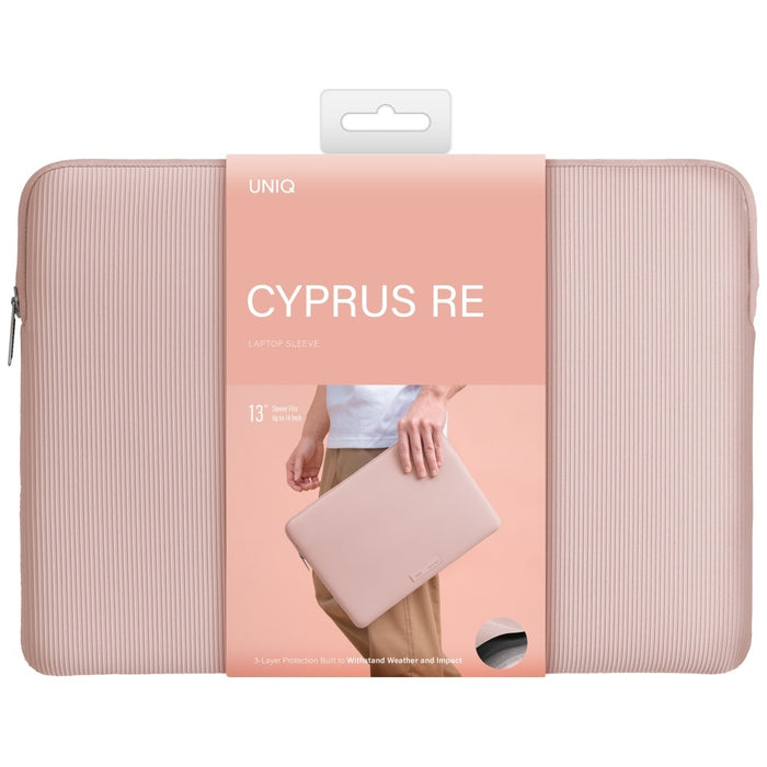 Uniq Cyprus Ridge Edition Laptop Sleeve for 14" laptops, water-resistant neoprene, pink