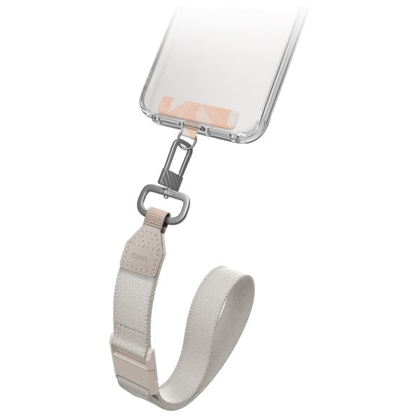 Uniq Vista 2-in-1 phone lanyard - peach and beige