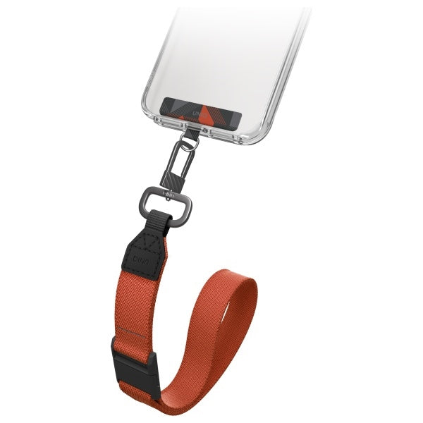 Uniq Vista 2-in-1 phone lanyard - black and orange