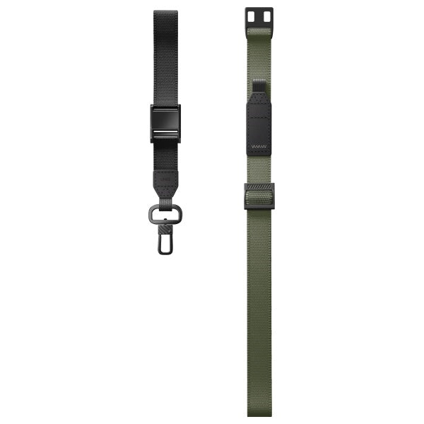 Uniq Vista 2-in-1 phone lanyard - green and black