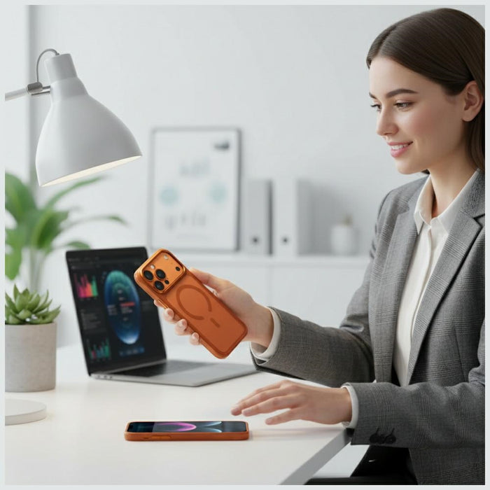 Uniq Veren iPhone 17 Pro Max Magclick Charging Case - Orange
