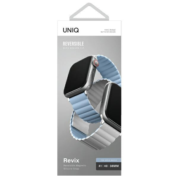 Uniq Revix Magnetic Strap for Apple Watch 38/40/41 mm - Blue and White