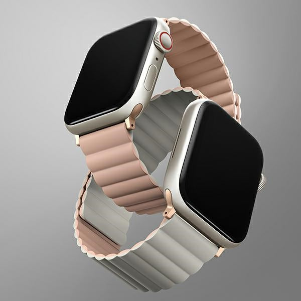 Uniq Revix Magnetic Strap for Apple Watch 42 / 44 / 45 / 49 mm - Pink and White