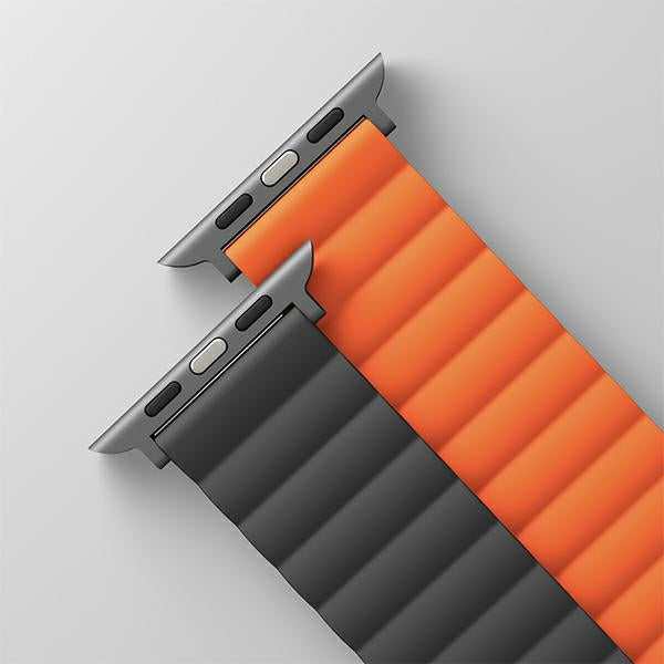 Uniq Revix Magnetic Strap for Apple Watch 42 / 44 / 45 / 49 mm - Black and Orange