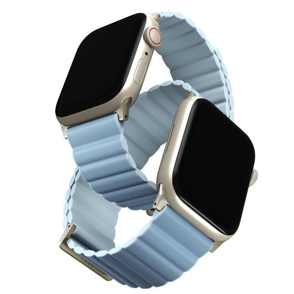 Uniq Revix Premium Magnetic Strap for Apple Watch 38/40/41mm - Blue and White