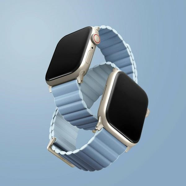 Uniq Revix Premium Magnetic Strap for Apple Watch 38/40/41mm - Blue and White