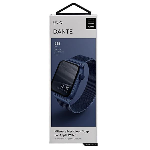 Uniq Dante Stainless Steel Strap for Apple Watch 1/2/3/4/5/6/7/8/SE/SE2 42/44/45mm - Blue