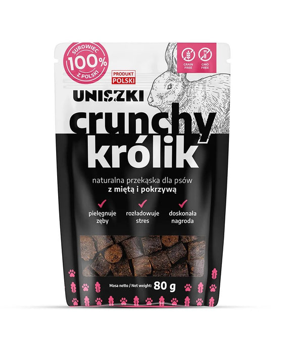 UNISZKI Crunchy Rabbit with Mint and Nettle - Dog Treat - 80g
