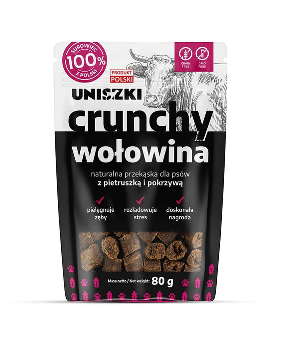 UNISZKI Crunchy Beef with Parsley and Nettle - Dog Treat - 80g