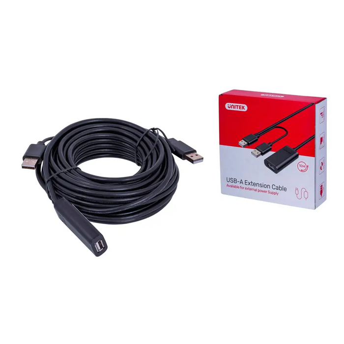 UNITEK Y-278 USB cable USB 2.0 10 m 2 x USB A USB A Black - USB cablesKBA-USB<<<Cables and adaptersKBA<<<ActionPL