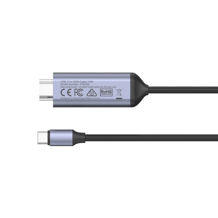 UNITEK USB-C to HDMI Cable – 8K, USB 4, HDR10+, 1.8 m
