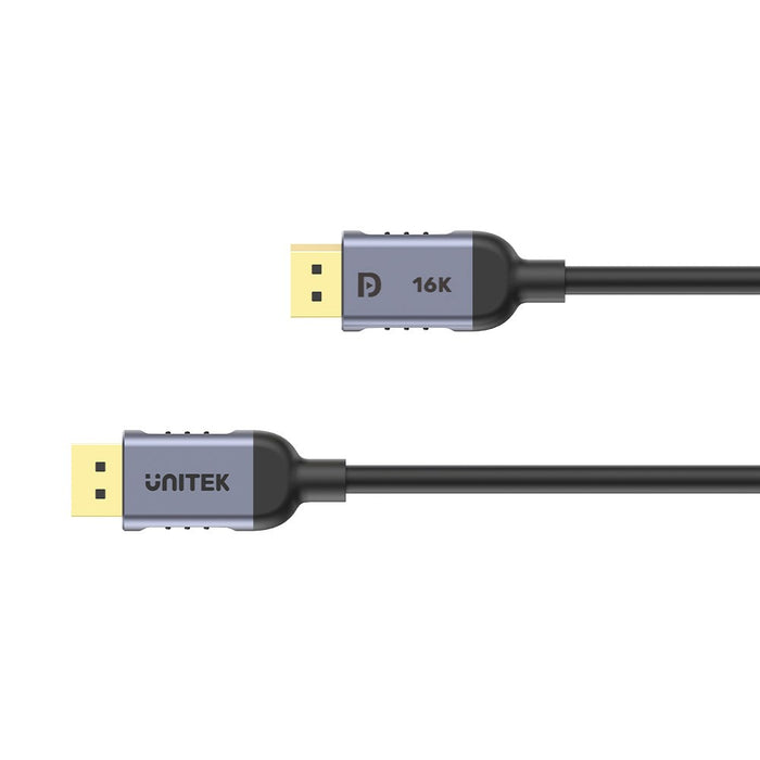 UNITEK C1628GY01-2M DisplayPort cable Black, Grey