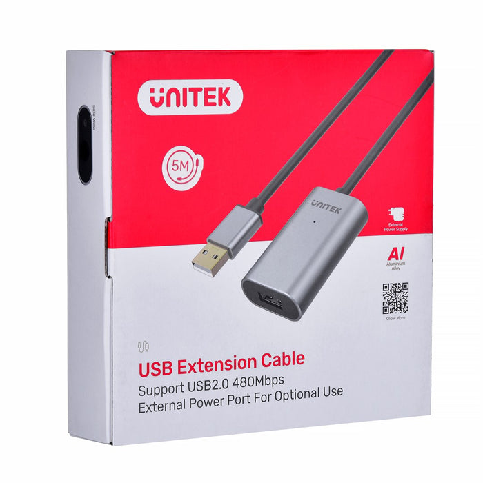UNITEK Y-271 USB cable 5 m USB 2.0 USB A Grey