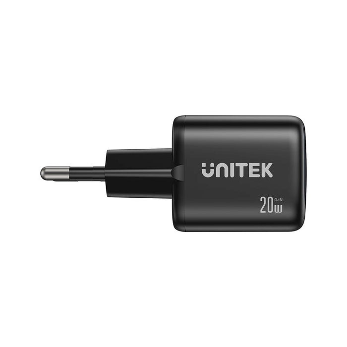 UNITEK 2x GAN 20W mains charger, black