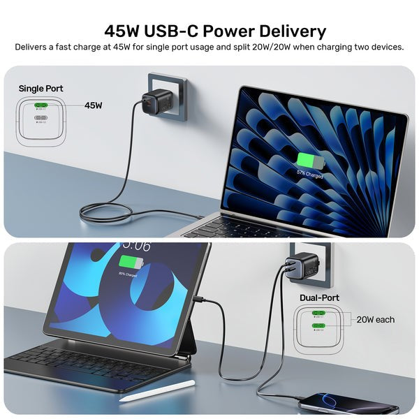 UNITEK P1129ABK01-EU mobile device charger Universal Black AC Fast charging Indoor