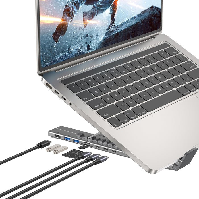 UNITEK D1137AGY01 laptop dock/port replicator Docking USB 3.2 Gen 1 (3.1 Gen 1) Type-C Silver