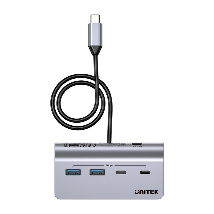 UNITEK H1337AGY01 interface hub USB 3.2 Gen 1 (3.1 Gen 1) Type-C 5000 Mbit/s Grey