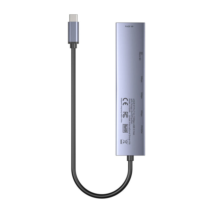 UNITEK USB-C 7-in-1 PD 100W HDMI 2.0 HUB WITH ON/OFF SWITCH