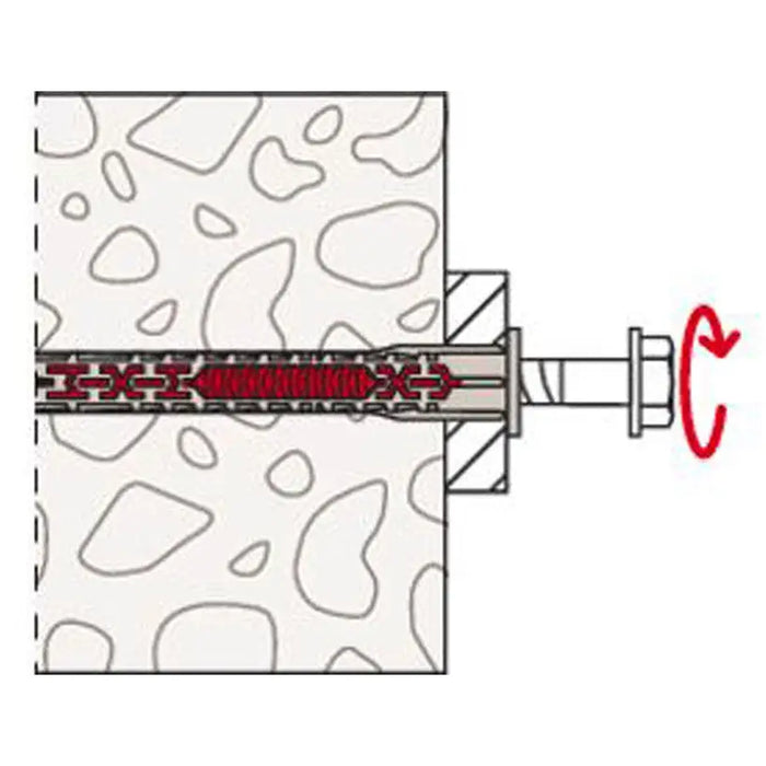 UNIVERSAL DOWEL WITH SCREW 10X160 FUS K 4 PCS. FISCHER DUOXPAND - Комплекти дюбели<<<Дюбели<<<Инструменти и