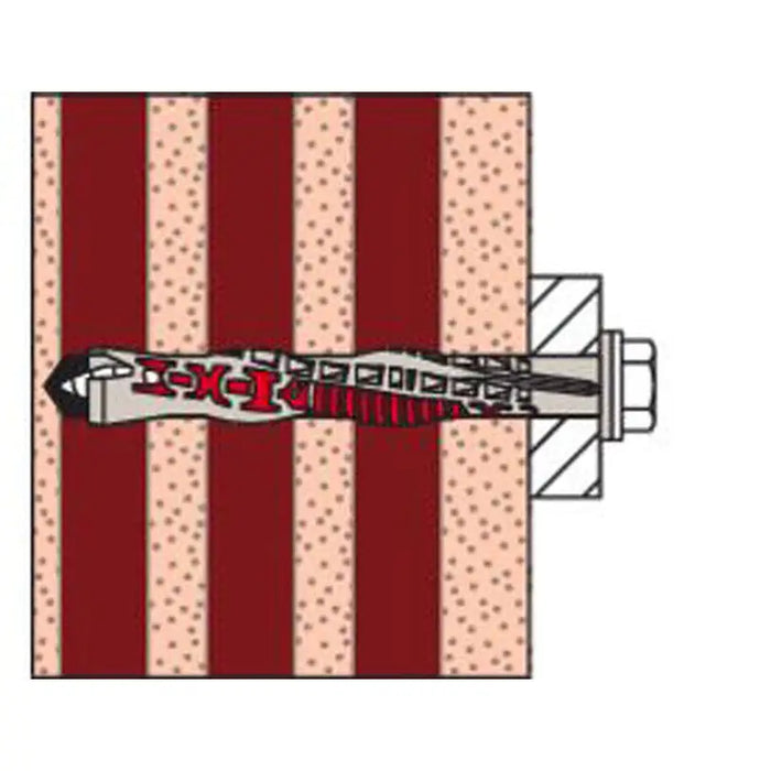 UNIVERSAL DOWEL WITH SCREW 10X80 FUS K 4 PCS. FISCHER DUOXPAND - Комплекти дюбели<<<Дюбели<<<Инструменти и