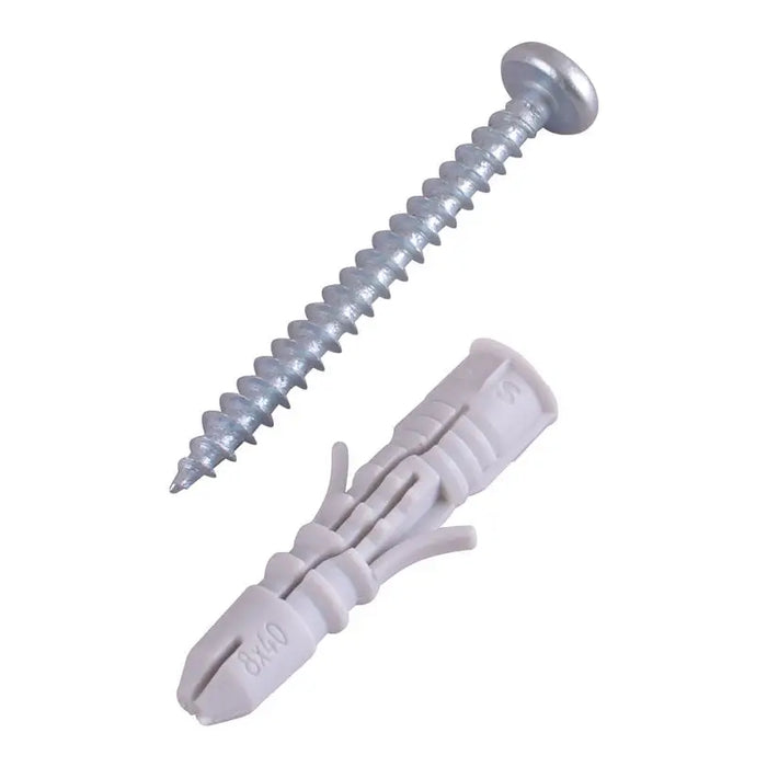 UNIVERSAL DOWEL WITH SCREW F6X30MM 10 PCS SMART - Комплекти дюбели и винтове<<<Дюбели<<<Инструменти и