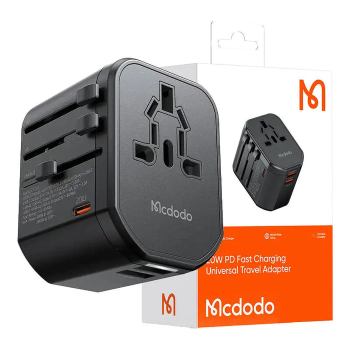 Universal wall charger Mcdodo EU/US/AU/UK CP-3471 PD 20W (black) - mains chargers<<<Chargers<<<GSM